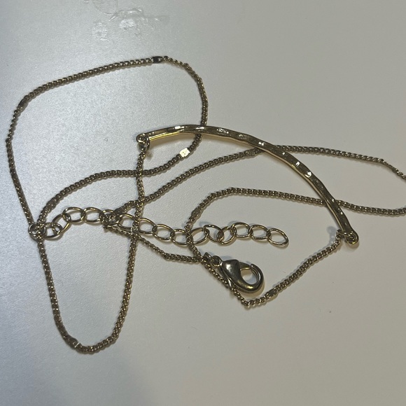 14k Gold Bar Necklace - Picture 4 of 4